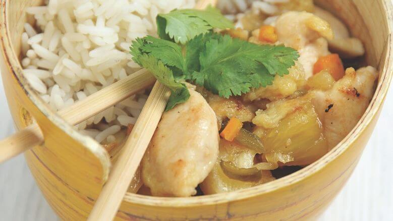 Sweet-And-Sour-Pork-With-Rice